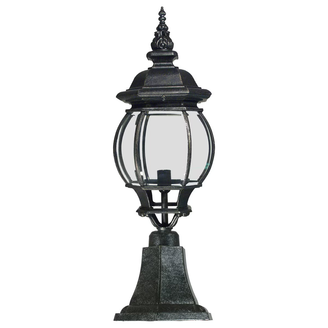 Flinders Medium/Large IP44 Outdoor Pillar Mount Antique Black