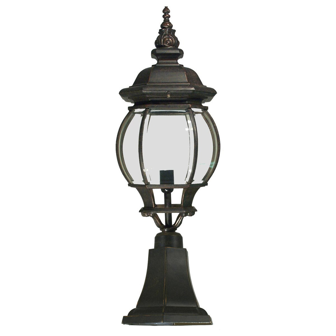 Flinders Medium/Large IP44 Outdoor Pillar Mount Antique Black