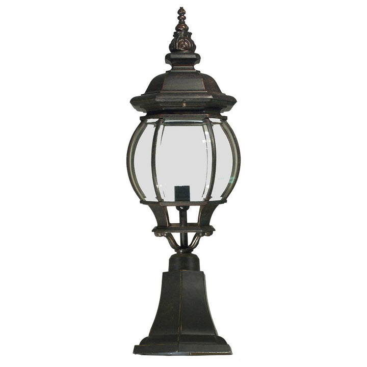 Flinders Medium/Large IP44 Outdoor Pillar Mount Antique Black
