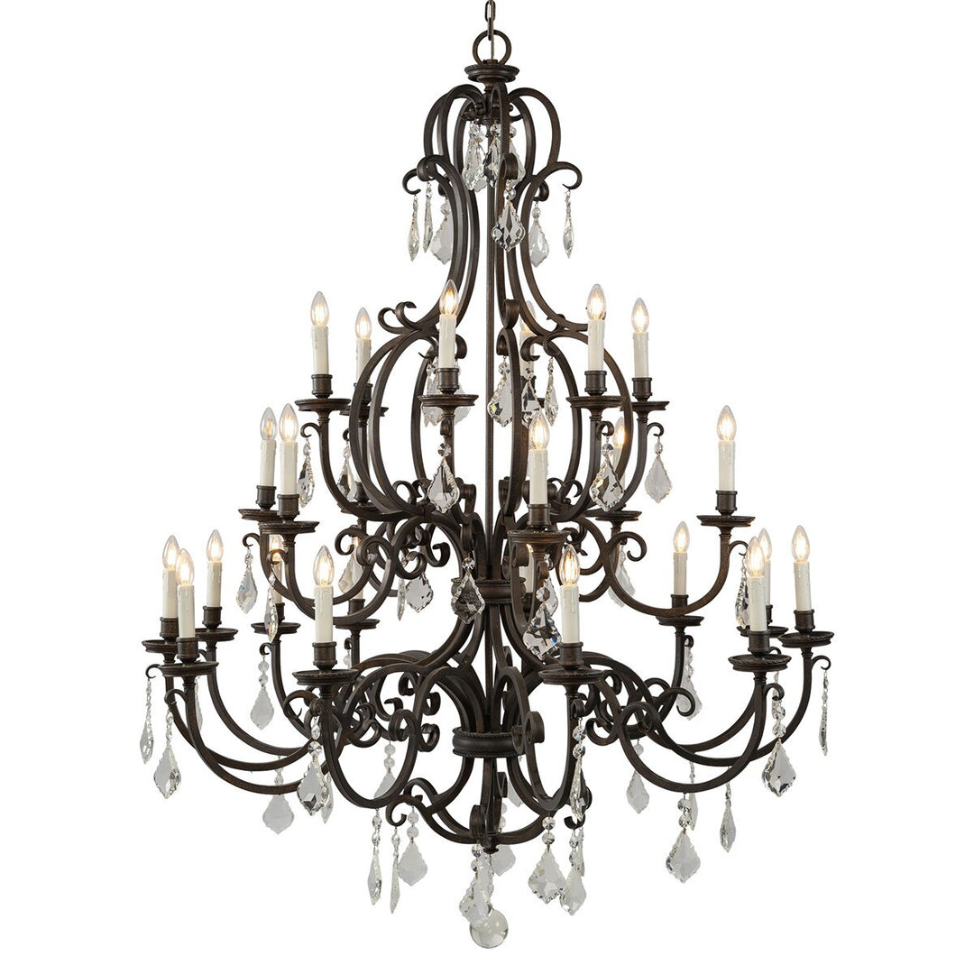 Louis 15th 24 Light Crystal Glass Chandelier
