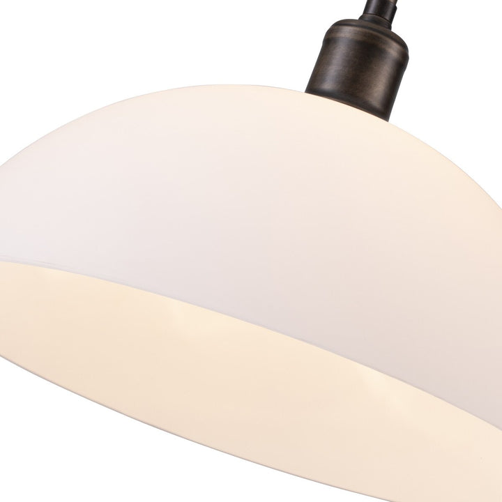 Sienna 1 Light Pendant with Opal Matte Glass Shade Antique Brass