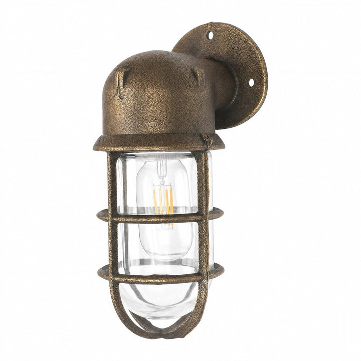 Harbour Outdoor Wall Bunker Light Solid Brass/Aged Brass WALL LIGHT