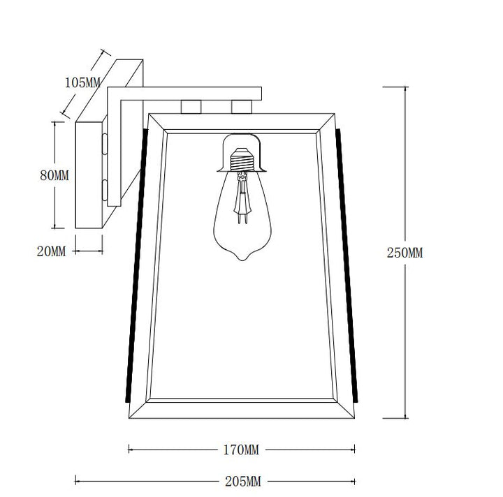 LONDON SOLID BRASS EXTERIOR WALL LIGHT