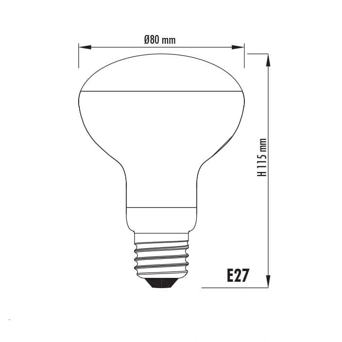 SAL R SERIES DIMMABLE LR80/D - 7W