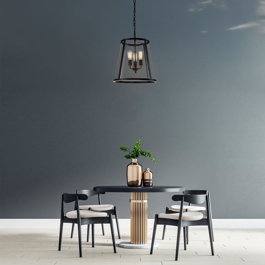 LAUREN P1 48CM NKL/BLACK Pendant