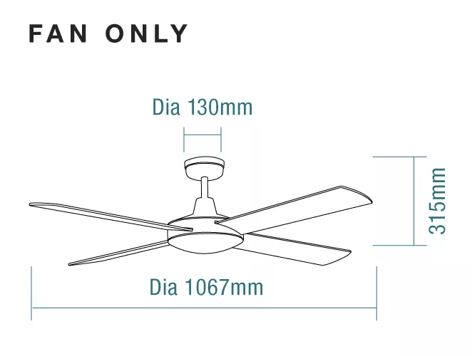 Lifestyle Mini 42″ AC Ceiling Fan