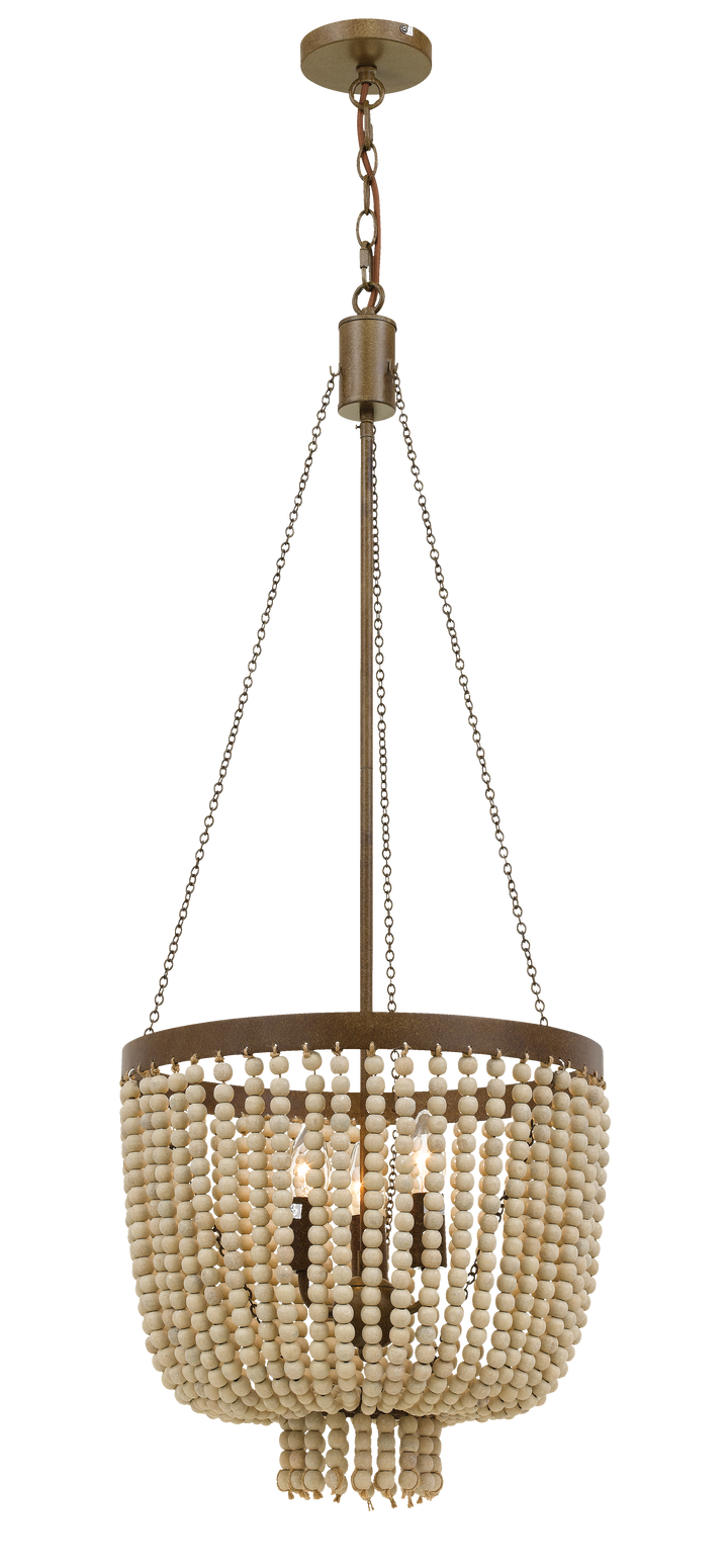 MADDISSON small Beaded Pendant Bronze with Natural Beaded Pendant