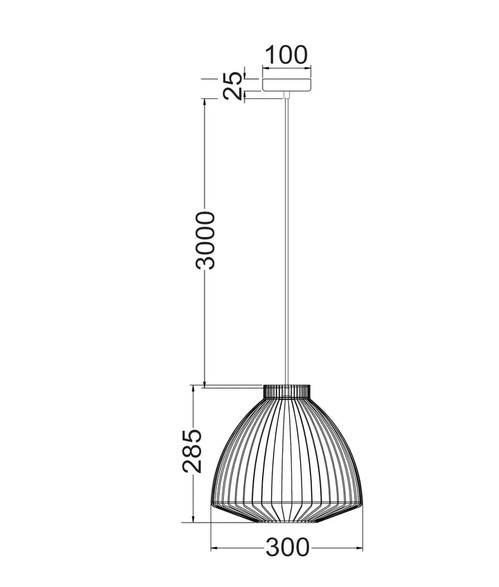 MANU: Modern Interior Cone (Concave) Wire Cage Pendant Lights