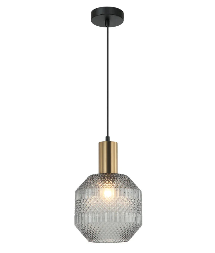 MARACA: Interior Glass Jar With Quadrilateral Segment Pendant Lights