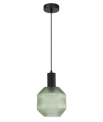 MARACA: Interior Glass Jar With Quadrilateral Segment Pendant Lights