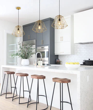 MARTE: Geometric Design Interior Iron Cage Pendant Lights