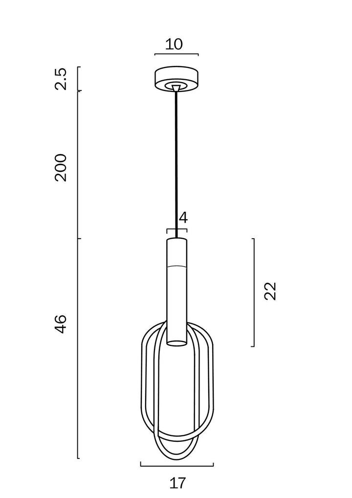 TELBIX MARVIN 1LT PENDANT OVAL