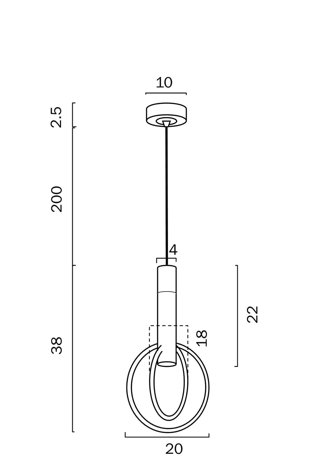 TELBIX MARVIN 1LT PENDANT ROUND