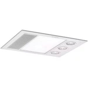 Martec Linear Mini 3-in-1 Bathroom Heater with 3 Heat Lamps, Exhaust Fan and LED Light