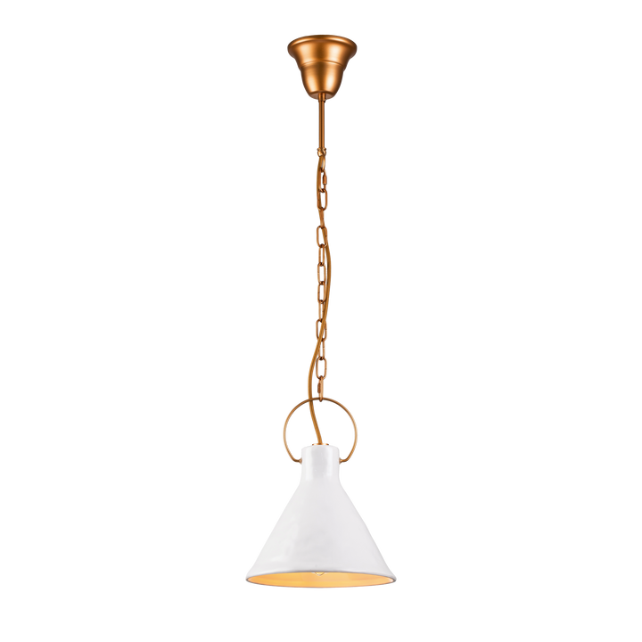 IVY WHITE/BLACK GLD White with Gold Pendant