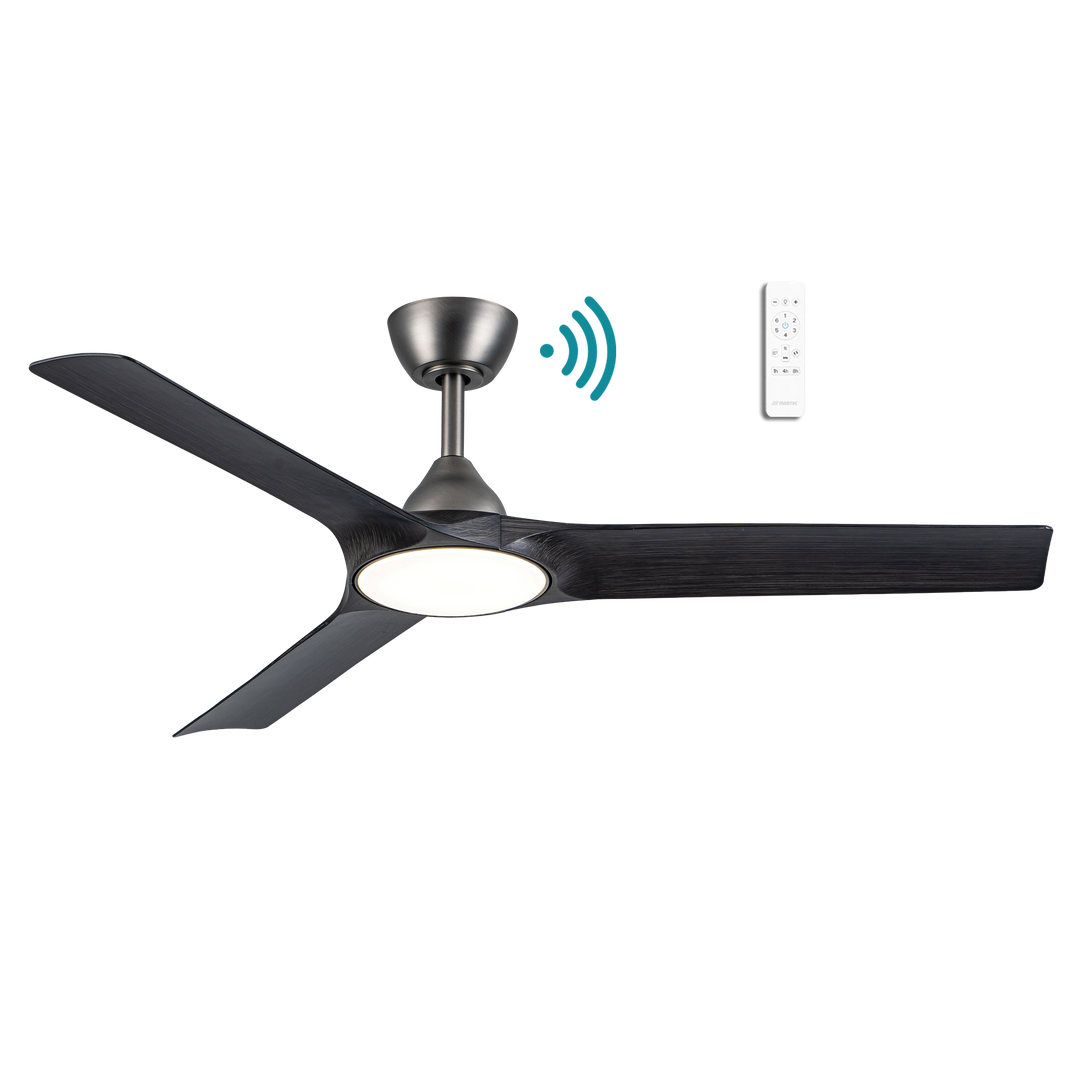 Alpine DC 52″ Smart Ceiling Fan With WIFI Remote Control With Light Pewter with Charcoal Ceiling Fan