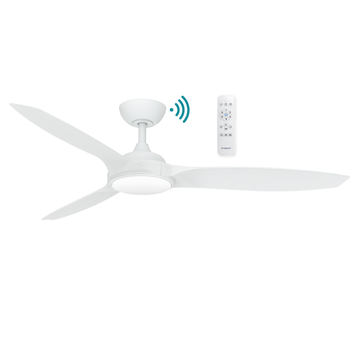 Newport DC 56″ Smart Ceiling Fan With WIFI Remote Control +LED Light Matte White Ceiling Fan