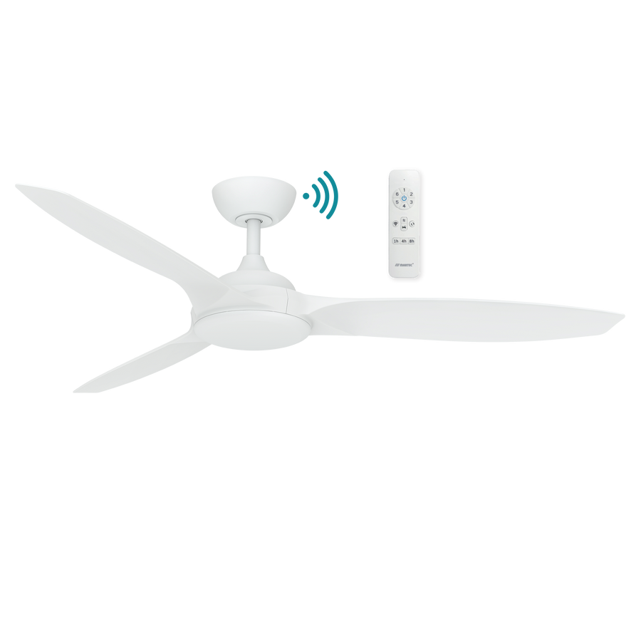 Newport DC 56″ Smart Ceiling Fan With WIFI Remote Control Matte White Ceiling Fan