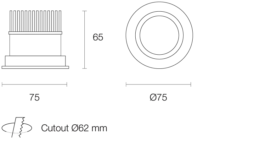 Microled MDG6 5W Recessed Petite Adjustable Downlight