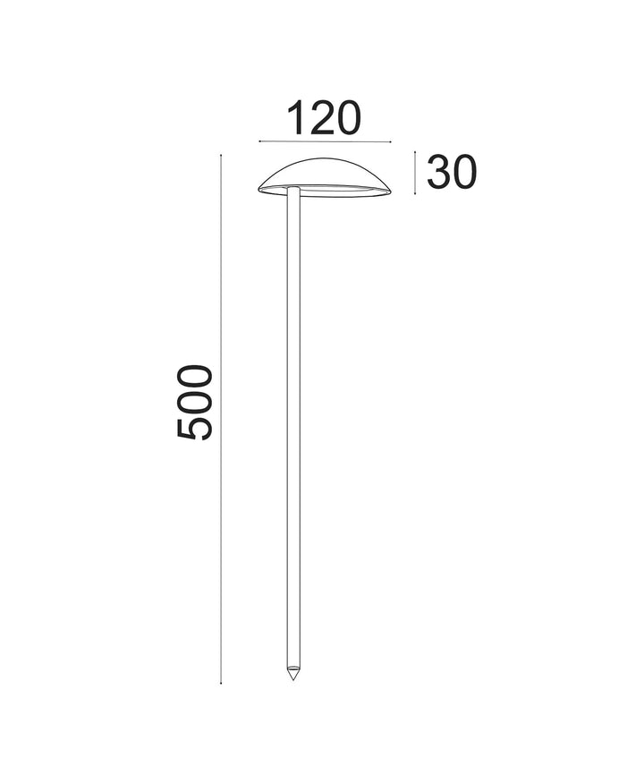 MESTOLO: Exterior 12V LED Garden Fixed Anti-Glare Spike Lights IP65 Spike light
