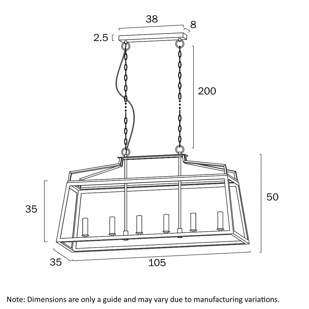 Telbix MONTEAL 6 LIGHT PENDANT