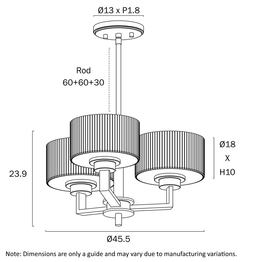 MORENO II 3 LIGHT PENDANT Pendant