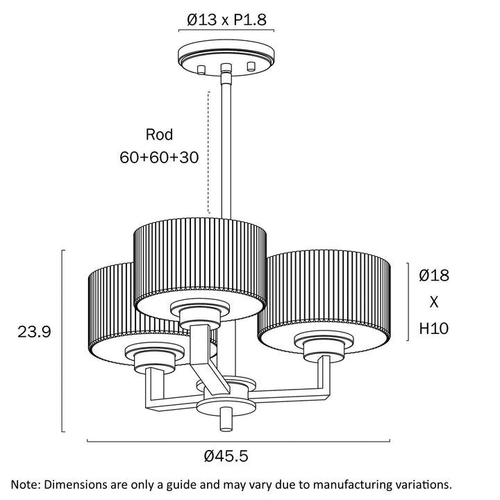 MORENO II 3 LIGHT PENDANT Pendant