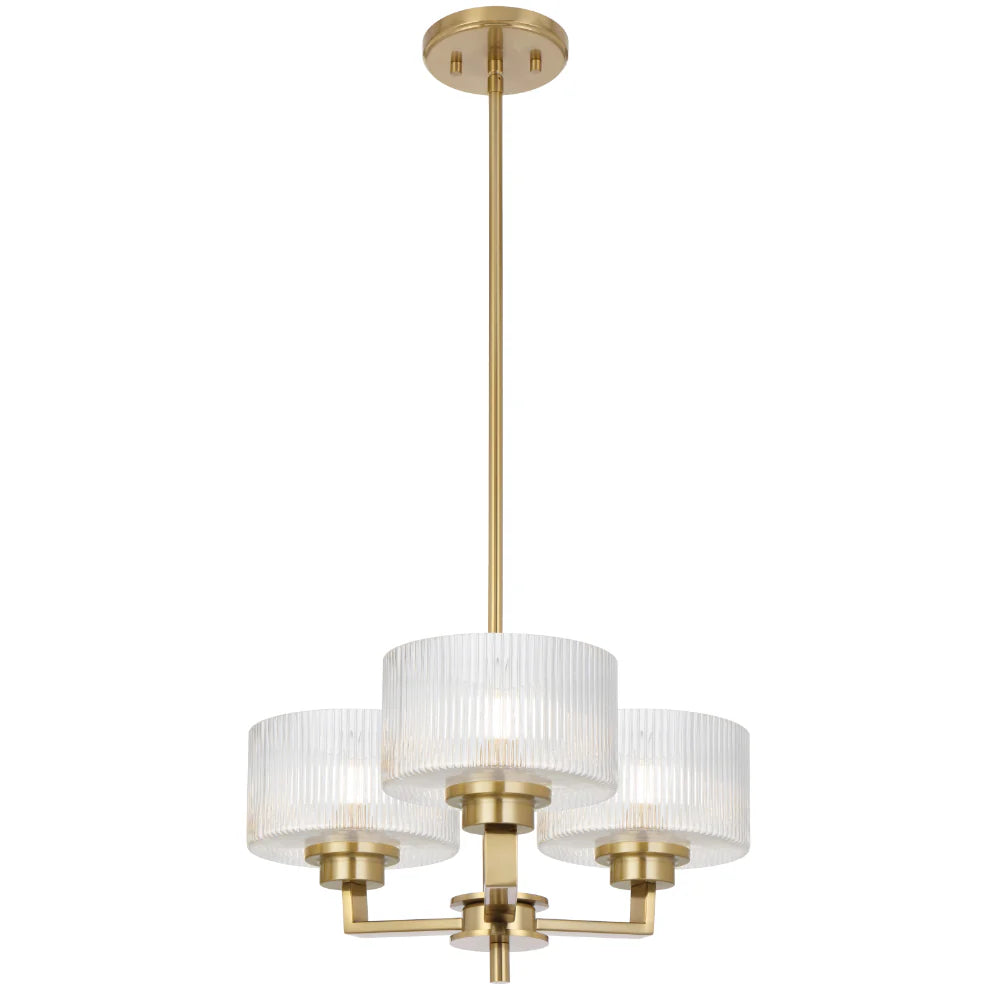 MORENO II 3 LIGHT PENDANT Antique Gold Pendant