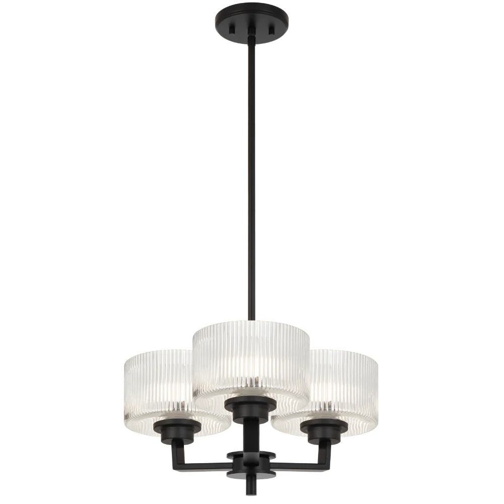 MORENO II 3 LIGHT PENDANT Black Pendant
