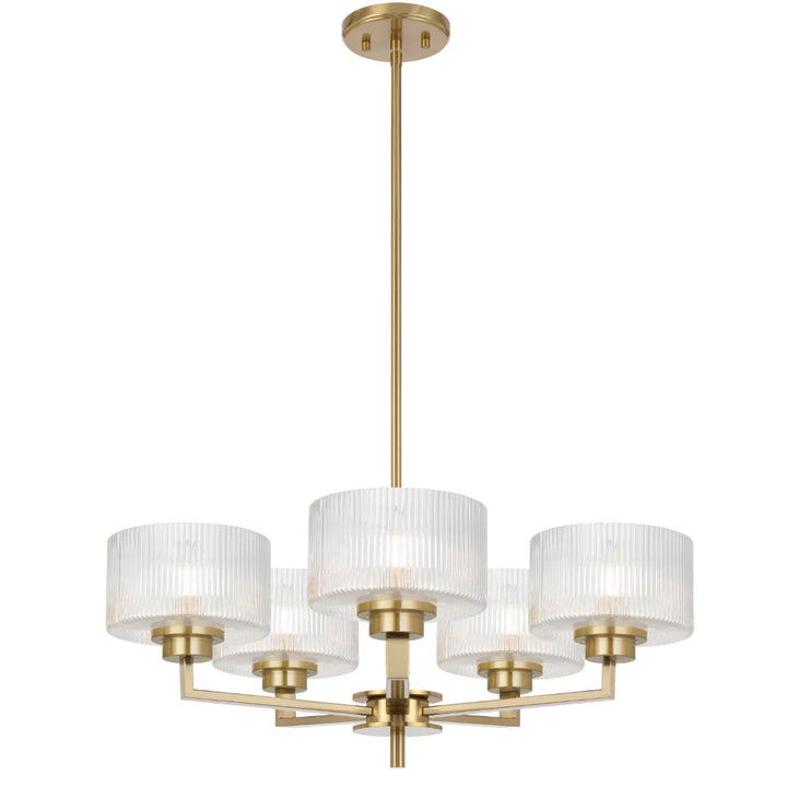 MORENO II 5 LIGHT PENDANT Antique Gold Pendant