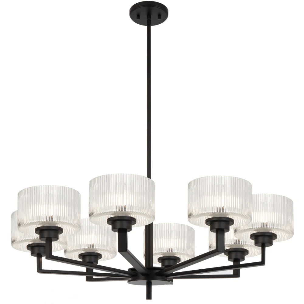 MORENO II 8 LIGHT PENDANT Black Pendant
