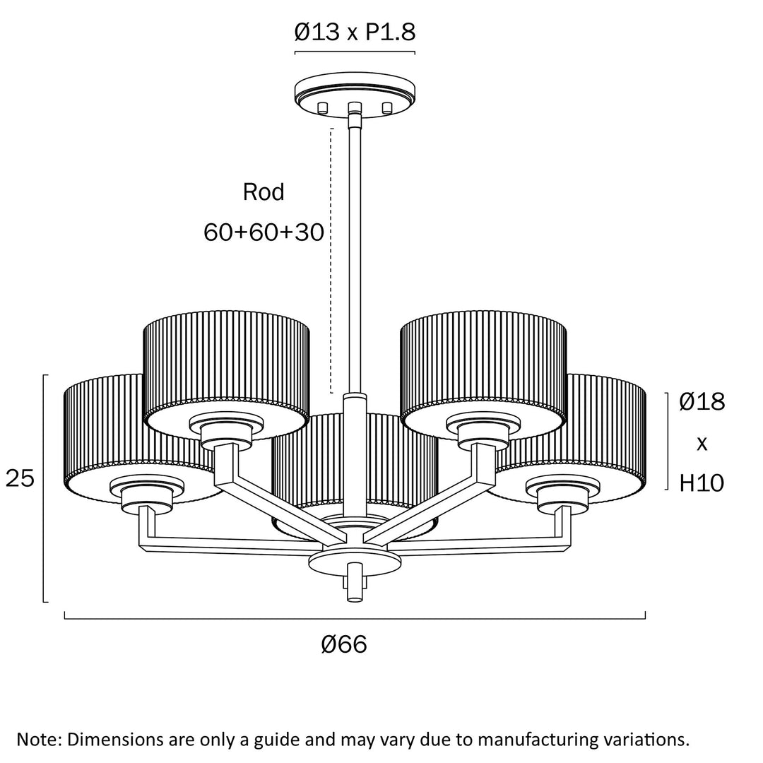 MORENO II 5 LIGHT PENDANT Pendant