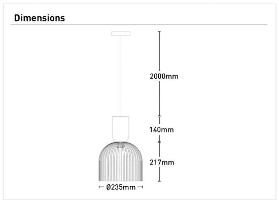 Mercator Mackenzie 1Lt Light Pendant