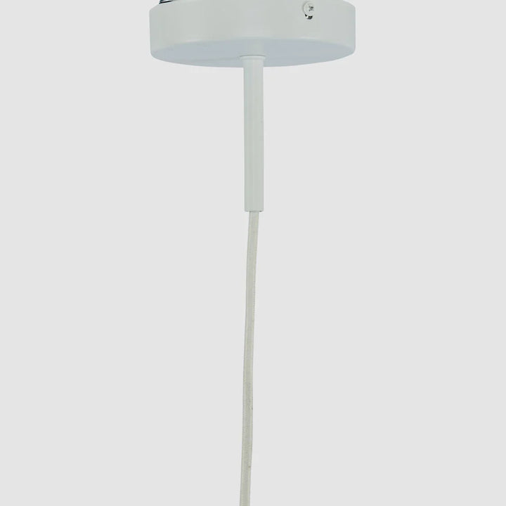 Saucer Pendant Large White/Natural with Electrical cord & fitting Pendant