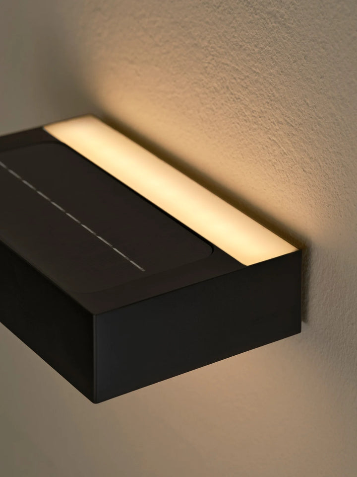 Monay Square Up and Down Solar Wall light Black Solar Wall Light