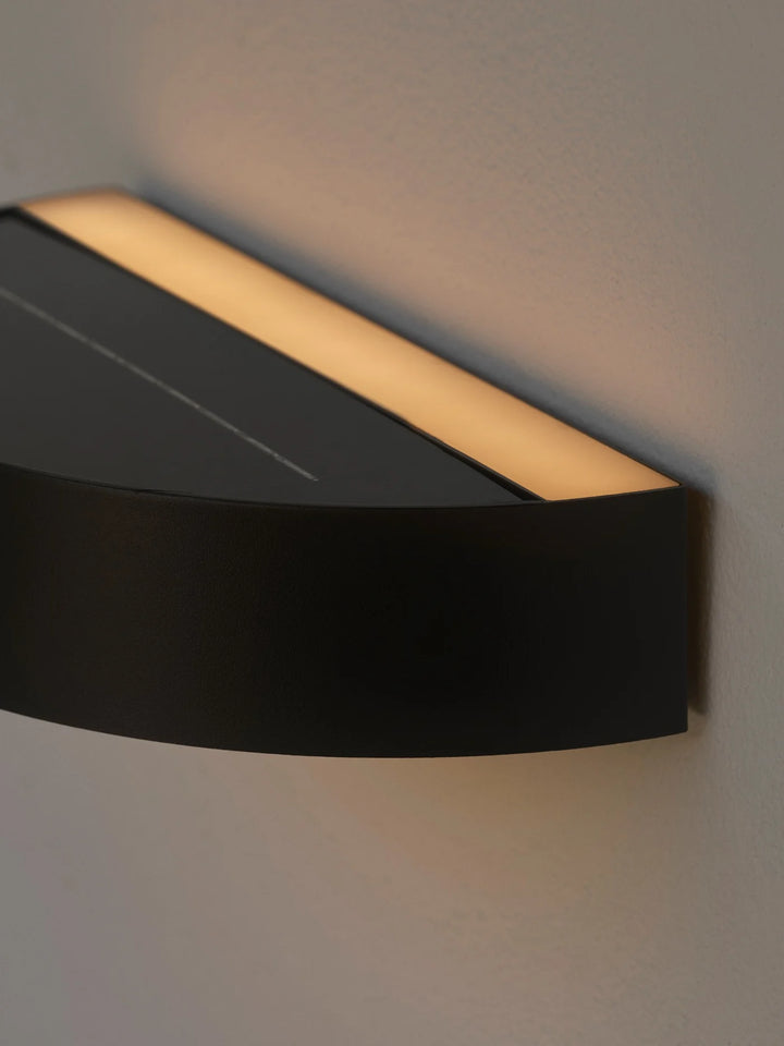 Monay Round Solar up and down Wall light Black Solar Wall Light
