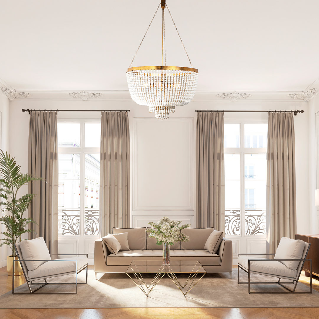 MADDISSON white Wash Beaded Pendant Pendant