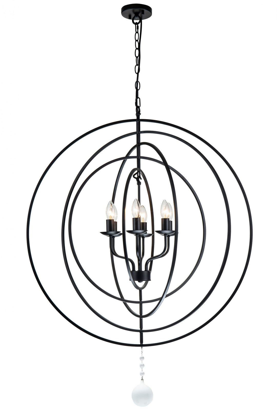 Maxwell 6 Light 86CM NICKLE/BLACK