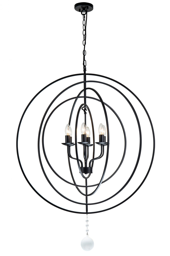Maxwell 6 Light 86CM NICKLE/BLACK