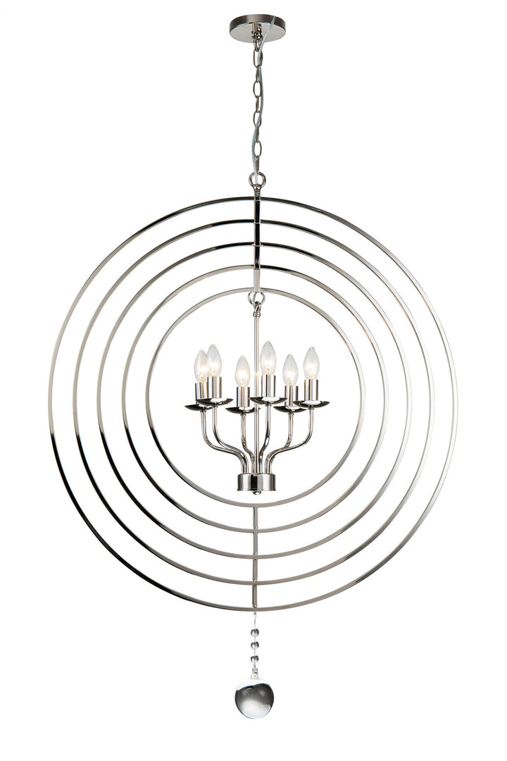 Maxwell 6 Light 86CM NICKLE/BLACK