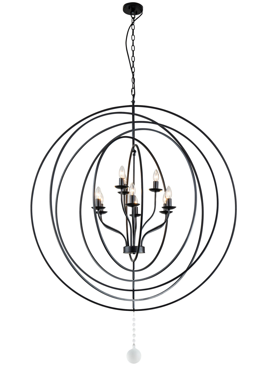 Maxwell 9 Light 116CM NICKLE/BLACK