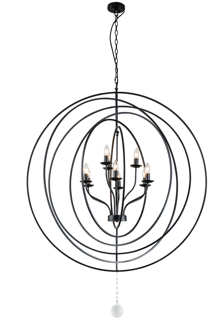 Maxwell 9 Light 116CM NICKLE/BLACK