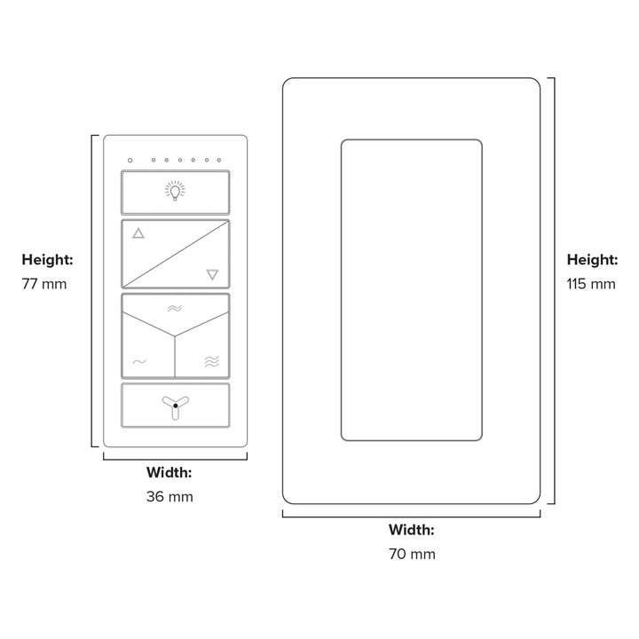 ThreeSixty Mi Remote Slimline+Dimmer For AC Fans