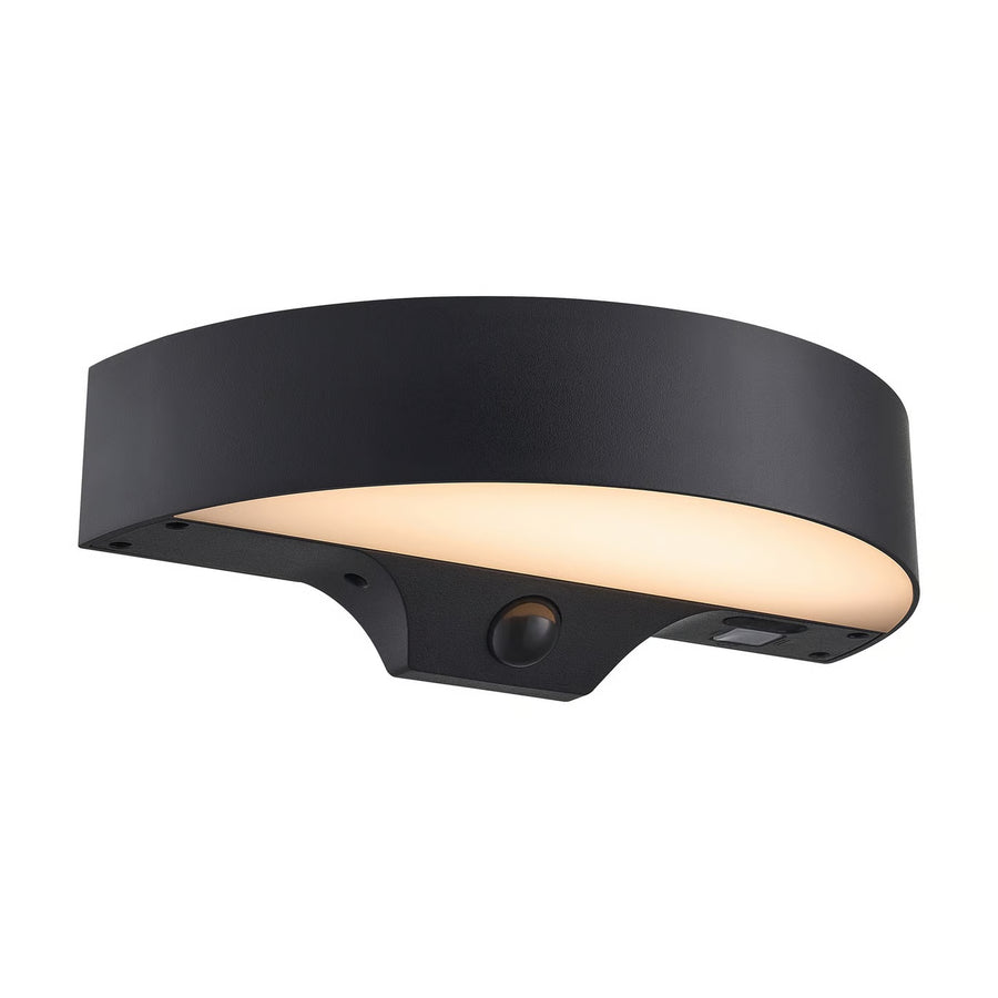 Monay Round Solar up and down Wall light Black Solar Wall Light