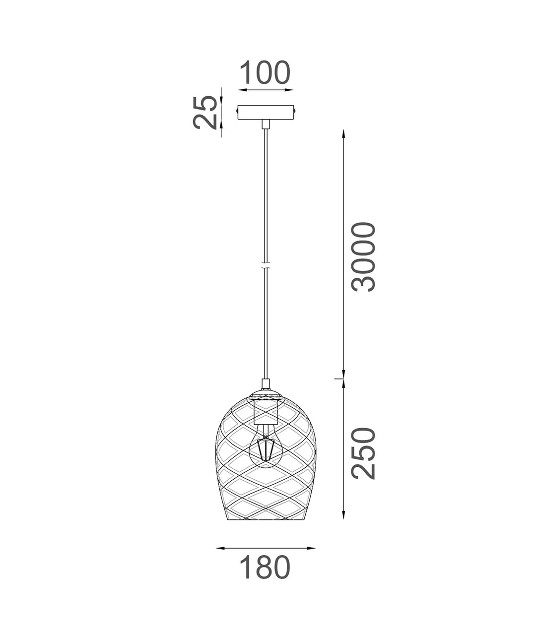 NETA: Interior Wine Glass Shade Segmented Pendant Lights Pendant