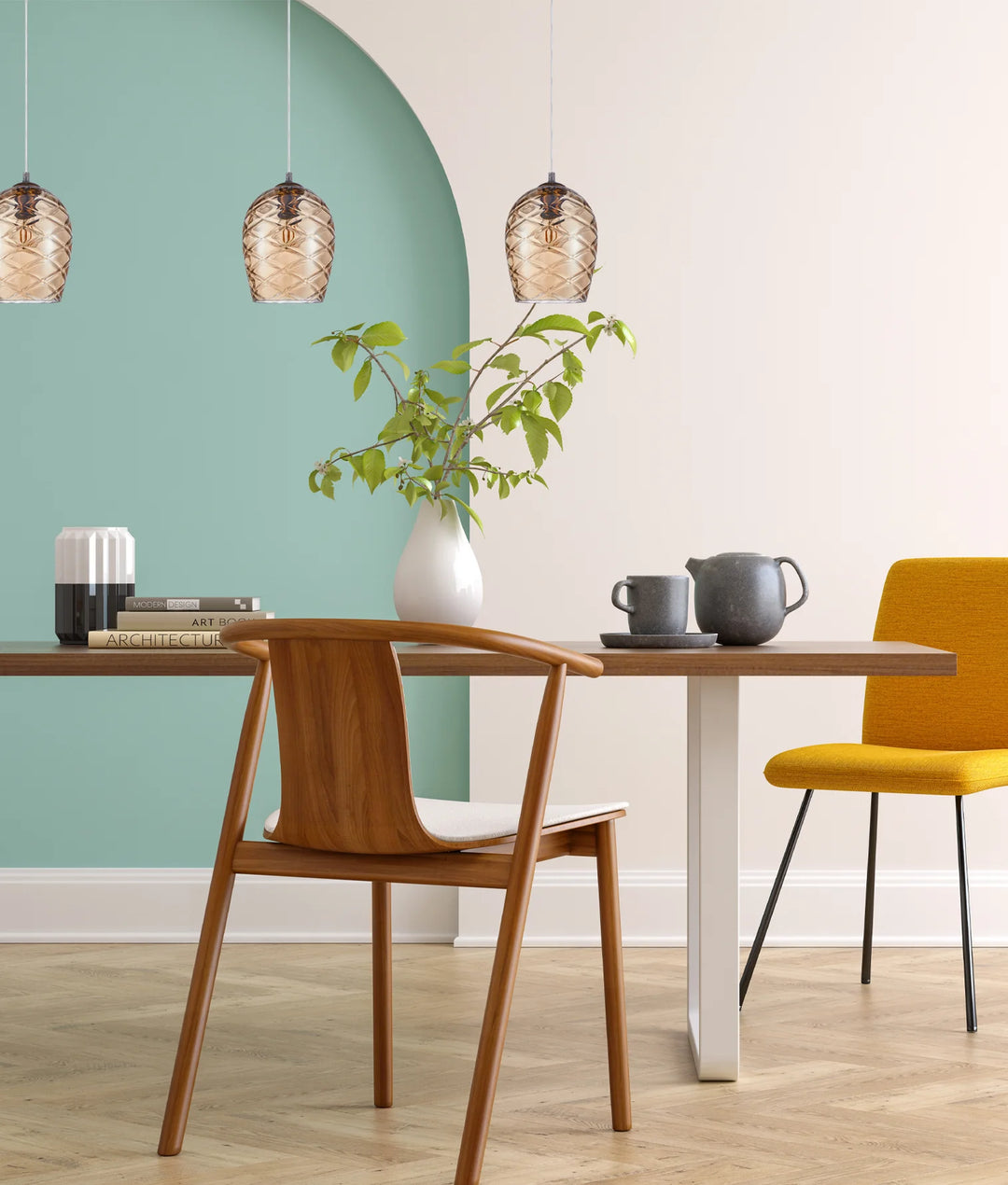 NETA: Interior Wine Glass Shade Segmented Pendant Lights Pendant