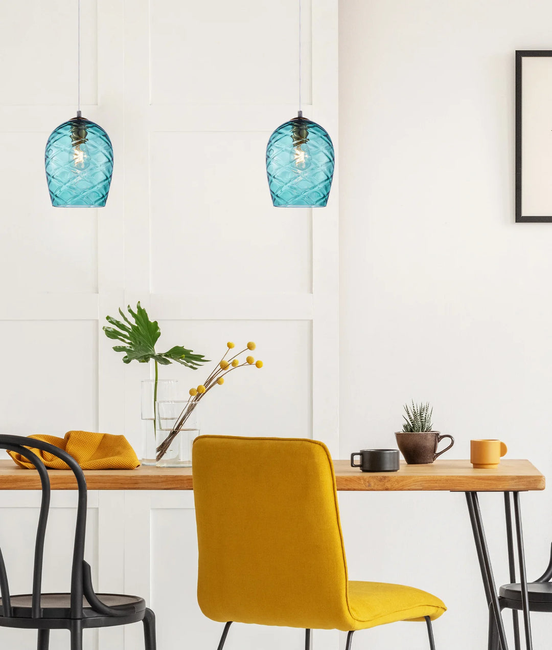 NETA: Interior Wine Glass Shade Segmented Pendant Lights Pendant