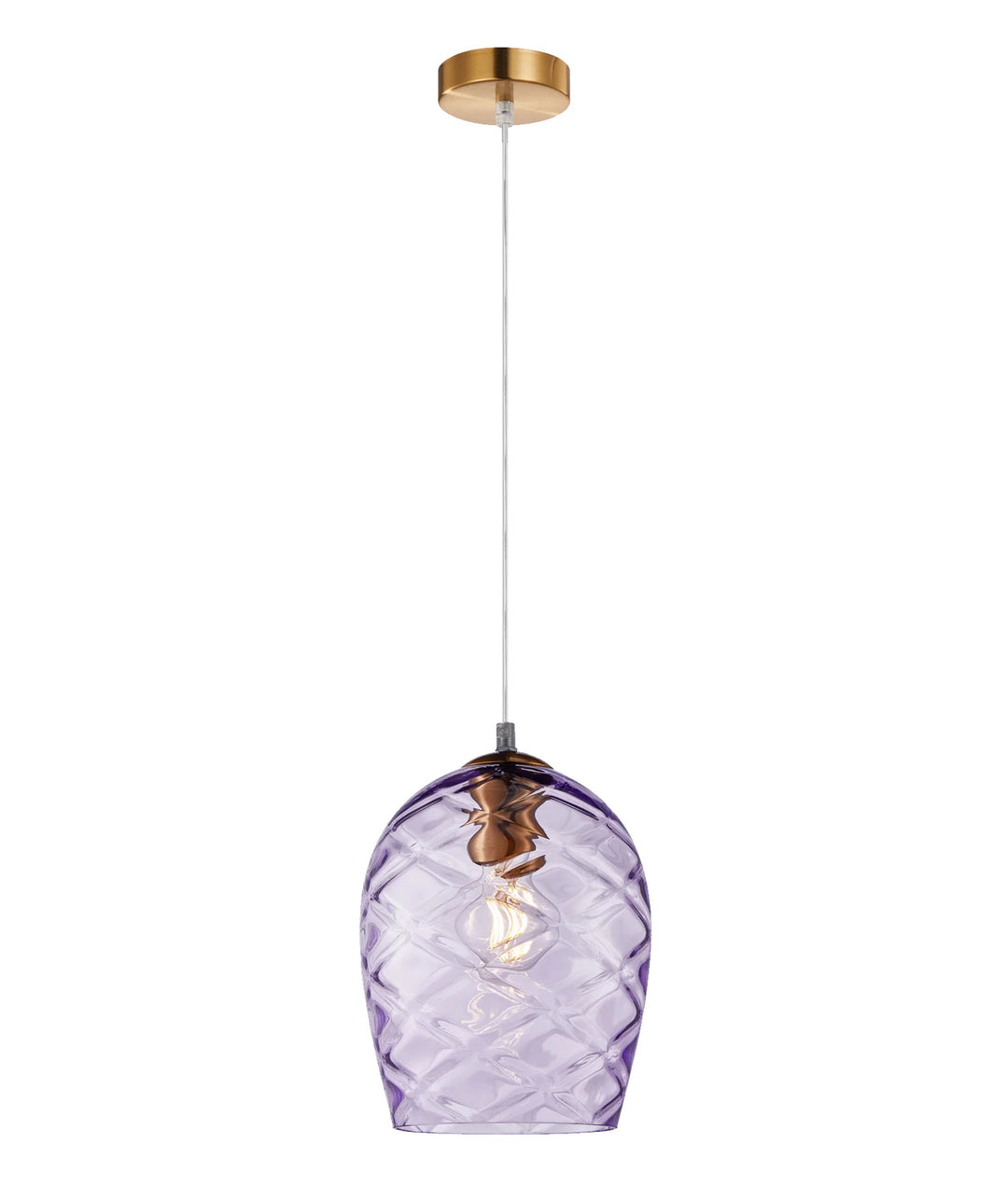 NETA: Interior Wine Glass Shade Segmented Pendant Lights Purple Pendant