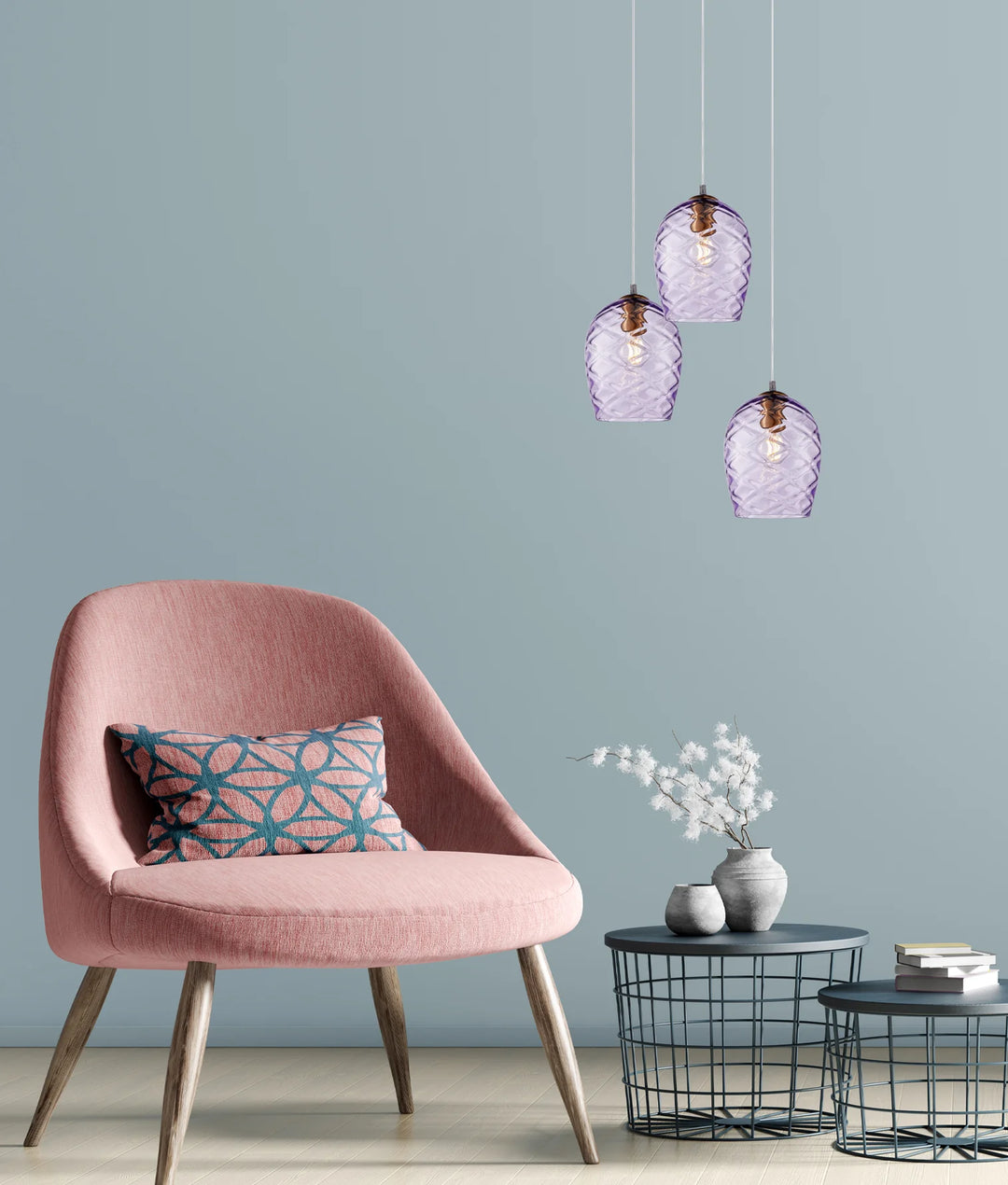 NETA: Interior Wine Glass Shade Segmented Pendant Lights Pendant