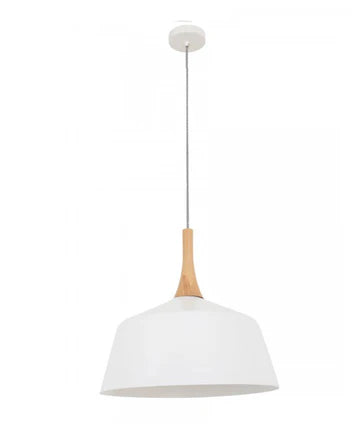 NORDIC: Modern Scandinavian Dome Shape Steel & Wood Pendant Lights